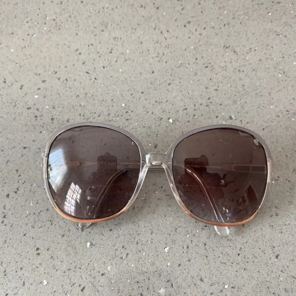 Luxottica Italy Clear Eyeglasses FRAMES ONLY Camille Bluerose 70's 130-54-16